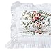 FADFAY FADFAY Shabby Pink Rose Floral Print Pillowcases Elegant Country Style Vintage Lace Ruffles Bedding Pillow Covers  - Image 2