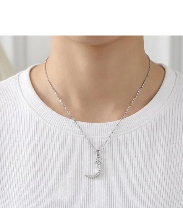 Rovaux Arabic Letter 'Zaa' Necklace 18k Gold Plated