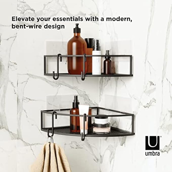 UMBRA Cubiko Shower Bin Caddy Set Black - Image 5
