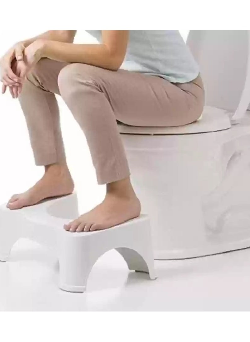 ELTRAZONE Bathroom Toilet Stool for Better Posture | Squatty Potty Style Footstool for Toilet Use | Sturdy Anti-Slip Step Stool for Children, Pregnant Women & Elderly | Helps with Constipation & Healthy Bowel Movement | Ergonomic & Space-Saving Design  - Image 4