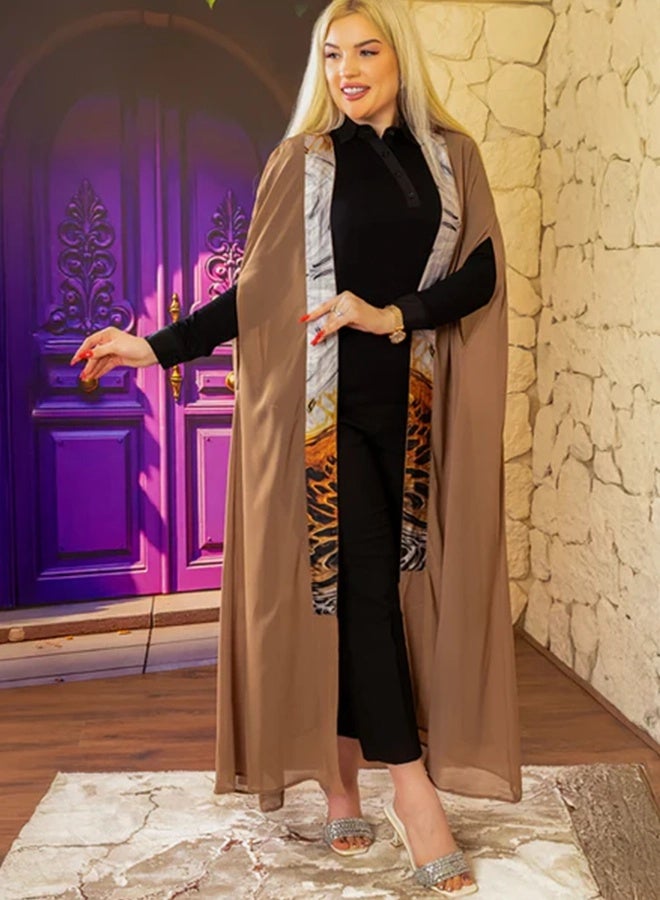 زمرد قفطان كويتي شيفون - Image 5
