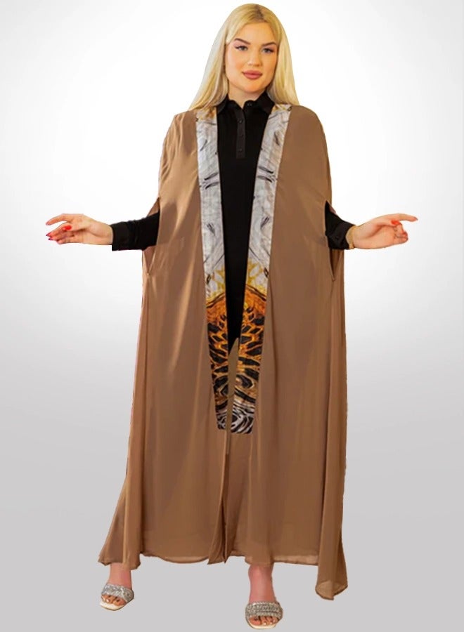 زمرد قفطان كويتي شيفون - Image 1