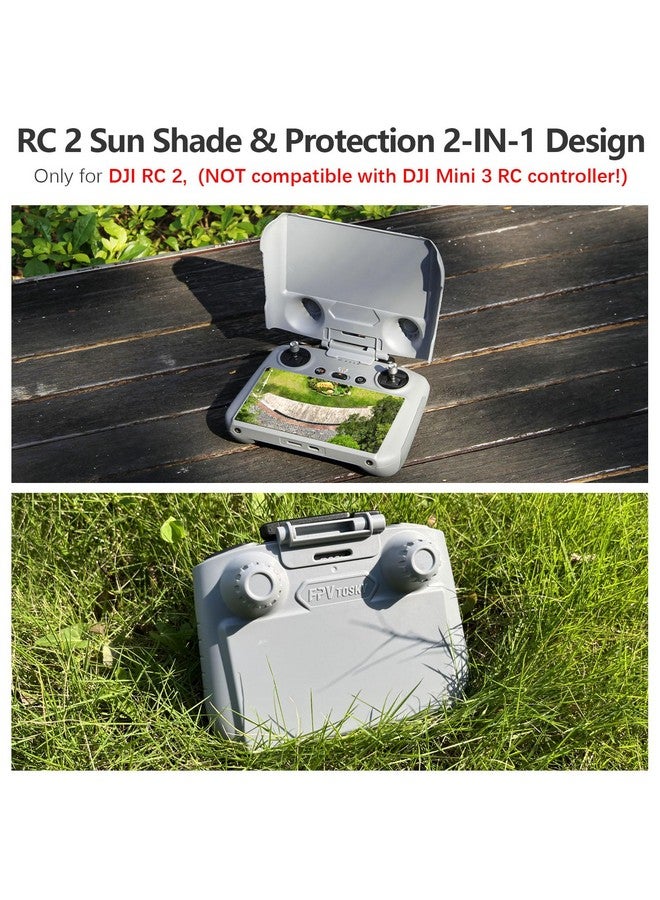 FPVtosky FPVtosky 3-IN-1 Mini 4 Pro RC 2 Sun Hood protective Cover + 2 Screen Protector + Lanyard Bundle, Fits DJI Mini 4 Pro/Air 3 RC2 Remote Controller, DJI RC 2 Accessories - Image 2