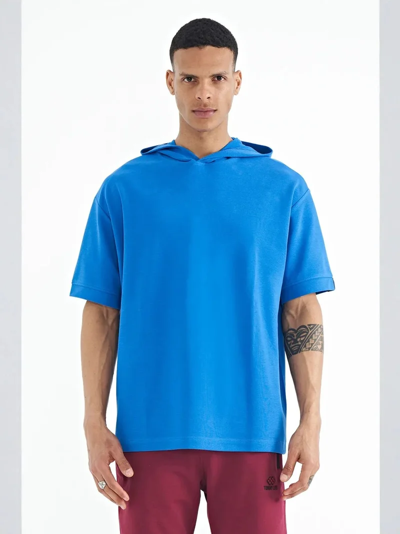 تومي لايف TOMMY Oversized Hooded Short-sleeve T-shirt