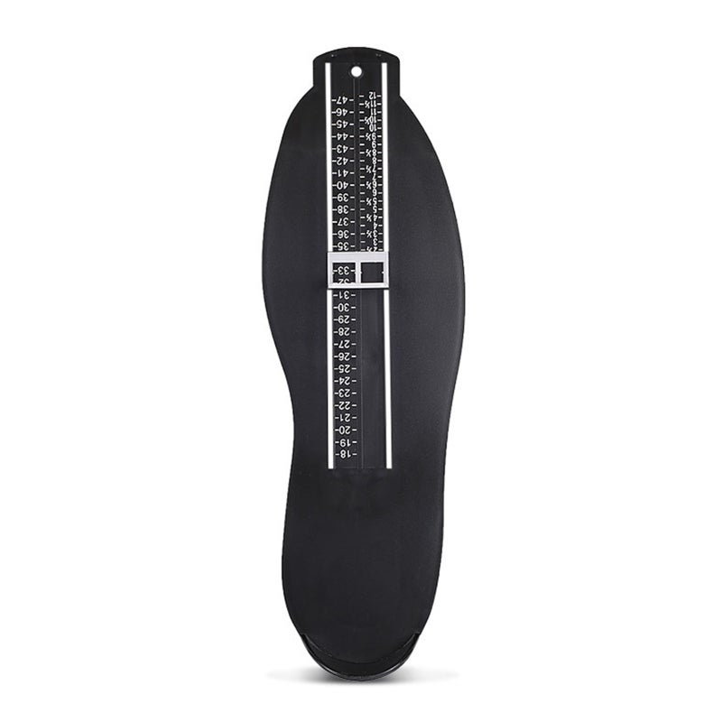 Foot Measurement Device Black - Space-Saving Wall-Hanging Design, Dual CM & US Sizing, Accurate Shoe Sizing Aid for Home Use - Image 1