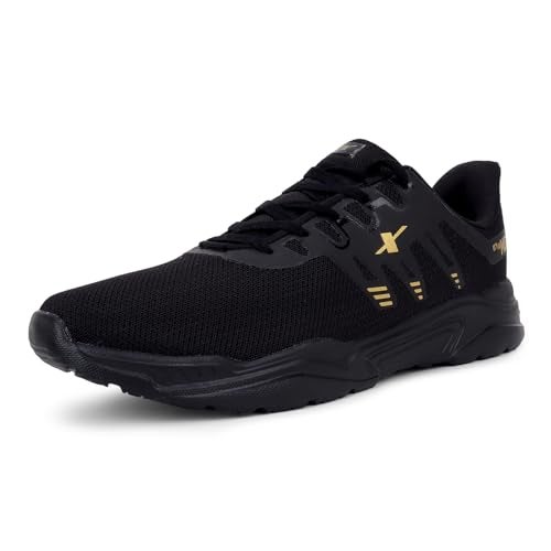 SPARX SM 1034 Black Gold Sports Shoes for Men - Image 1