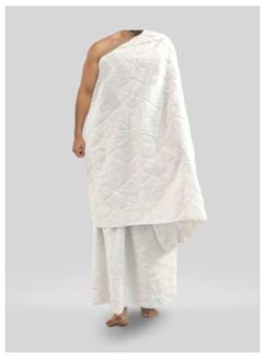 FULL JOY Ihram 2-Piece Hajj And Umrah Religious Cloth For Men , White  - Image 1