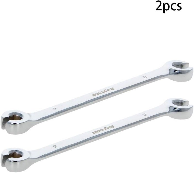 Utoolmart Flare Nut Wrench, 6mm x 8mm Metric Double Open End, 2 Pcs - Image 3