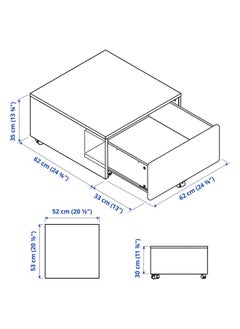 Storage Box With Castors, White, 62X62X35 Cm - pzsku/Z80B87147D2C1D567FB79Z/45/_/1732532262/0638b0b6-c3a9-484a-86af-48759bafaf46