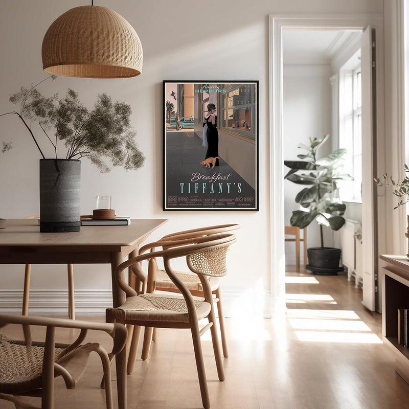 Poster Master ملصق رئيسي لفيلم - طبعة هيبورن - فن الموضة - هدية للرجال والنساء والمعجبين - ديكور كلاسيكي للمسرح المنزلي، غرفة ال��وم، المكتب أو الاستوديو - عمل فني جداري غير مؤطر مقاس 11×14 بوصة - Image 5
