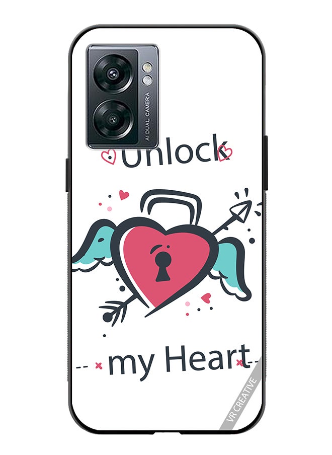 VR CREATIVE Protective Case Cover For Oppo A57 5G Unlock My Heart Design Multicolour  - Image 1