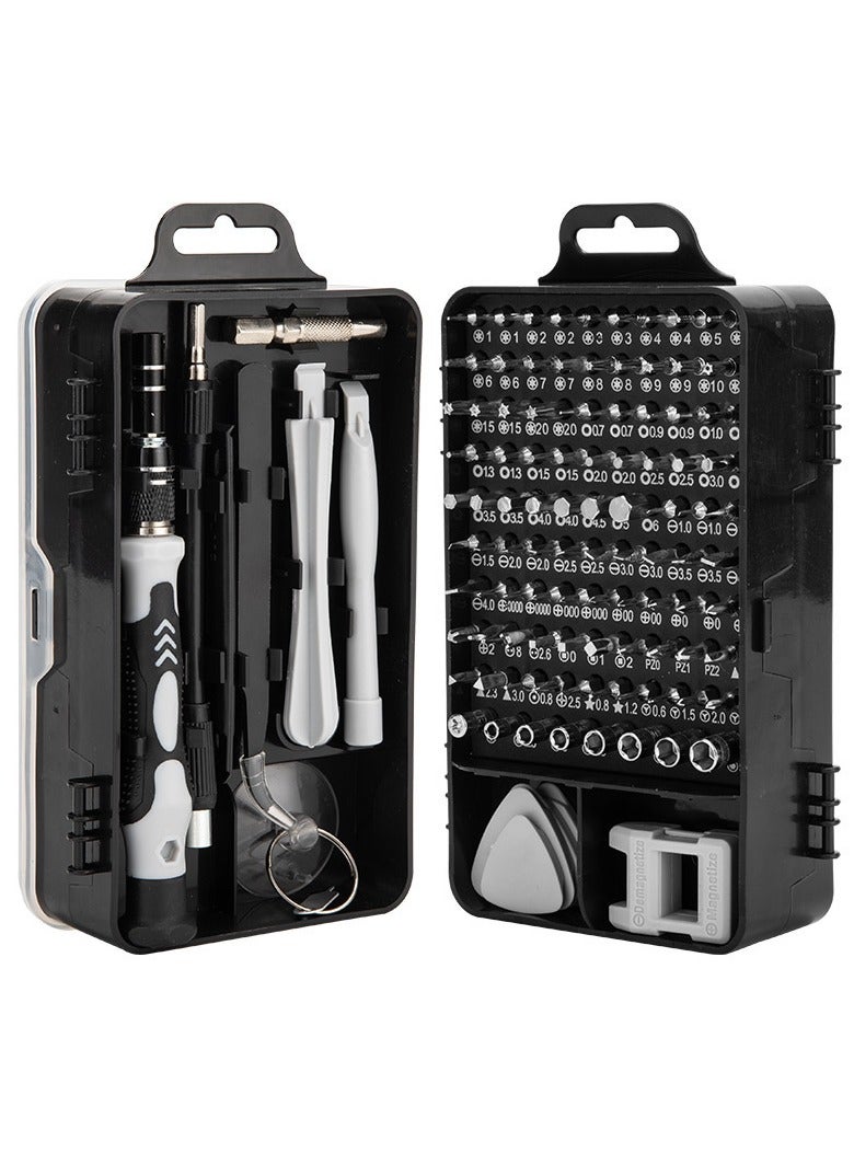 XiuWoo 115-In-1 Magnetic Precision Screwdriver Set Black 15.7 x 5.2 x 9cm - Image 1