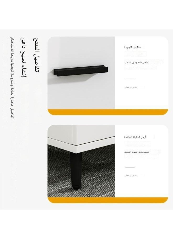 سي آند سي هوم طاولة مكتب منزلية بتصميم قابل للسحب بطول حديث، طاولة متعددة الوظائف مدمجة في رف تخزين وحدة المعالجة المركزية، محطة عمل مكتب الكمبيوتر مع 3 أدراج 120x60x75 سم  - Image 5
