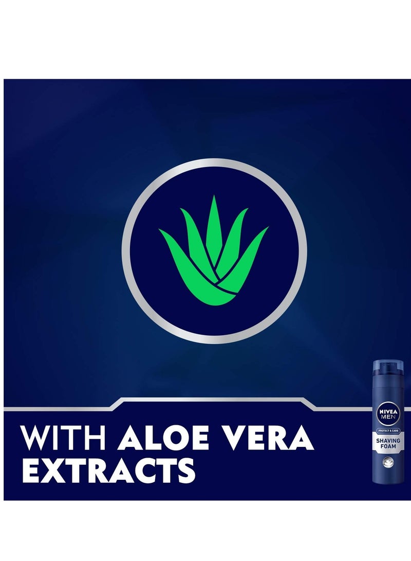 نيفيا رغوة الحلاقة NIVEA MEN | حماية وعناية بالألوفيرا | 200 مل - Image 4