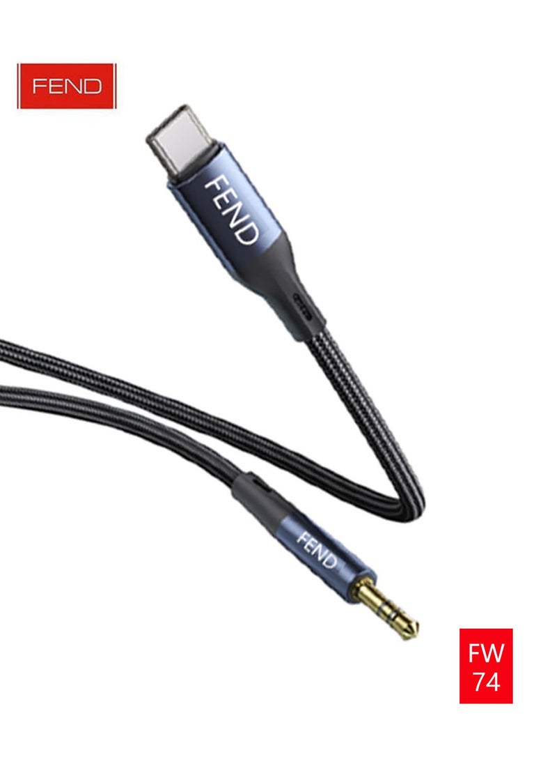FEND FEND FW74 Type-C to 3.5mm AUX Cable Nylon Braided 1M Length  - Image 2