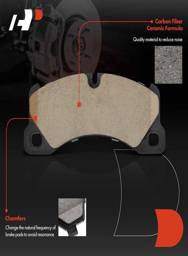 A-Premium Front Ceramic Disc Brake Pads Set Compatible with Porsche and Volkswagen Models - Cayenne 2008-2016, Macan 2016-2017, Panamera 2010-2016, Touareg 2010-2017, 4 Pcs - Image 3