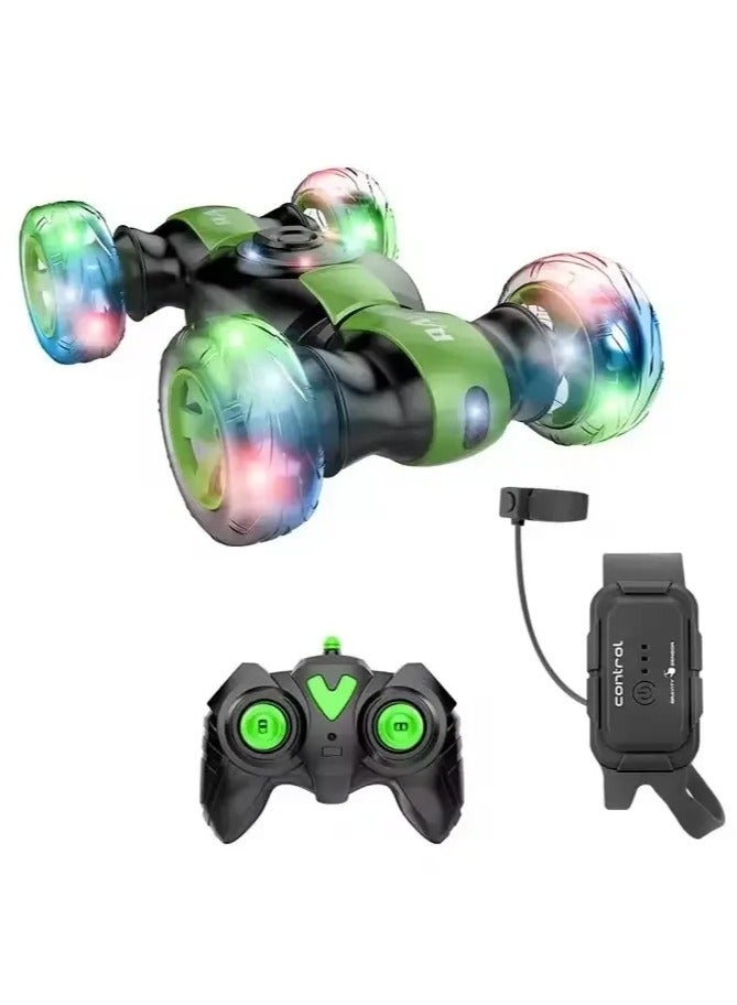 Toy Box RC Stunt Car Remote Control Car RC Watch Gesture Sensor Spray Emission Toy Car  - Image 1