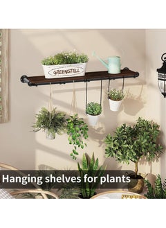 INFOSUN Clothes Rack Wall Mounted, Heavy Duty Iron Garment Bar with 3 S-Shaped Hooks, Industrial Pipe Garment Rack Detachable,Adjustable 180CM.  - Image 3