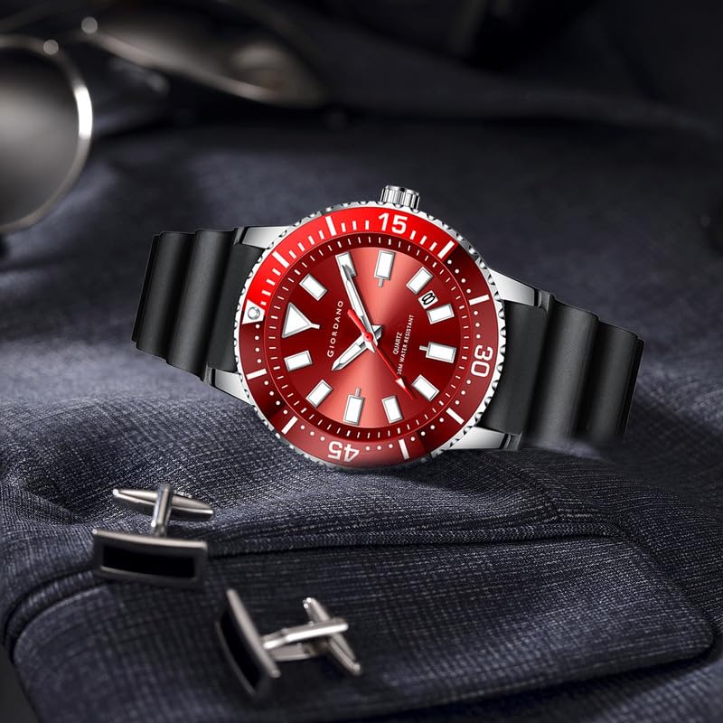 Giordano Analog Wrist Watch for Men Stylish Silicon Strap with Water Resistant 3 Hand Mechanism for Men and Boys to Compliment Your Look/Ideal Gift for Male - GZ-50103 - Image 4