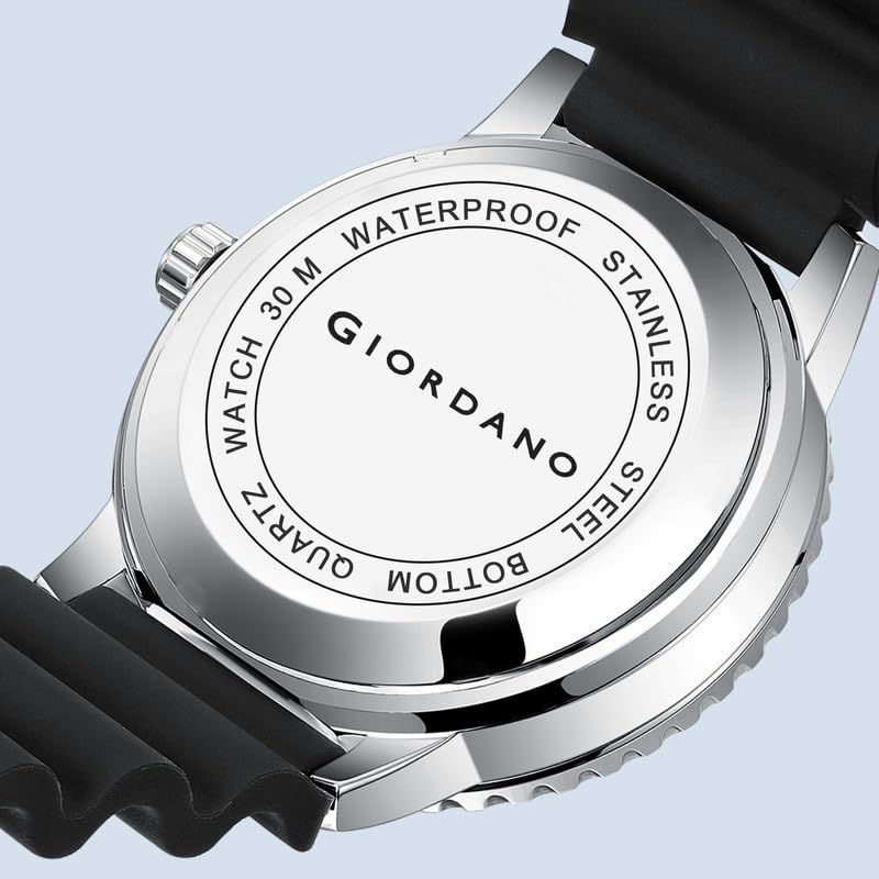 Giordano Analog Wrist Watch for Men Stylish Silicon Strap with Water Resistant 3 Hand Mechanism for Men and Boys to Compliment Your Look/Ideal Gift for Male - GZ-50103 - Image 5