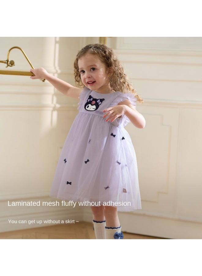 فساتين فتيات Kuromi المشتركة طراز جديد فساتين تول للأطفال ملابس صيفية للأطفال - Image 3