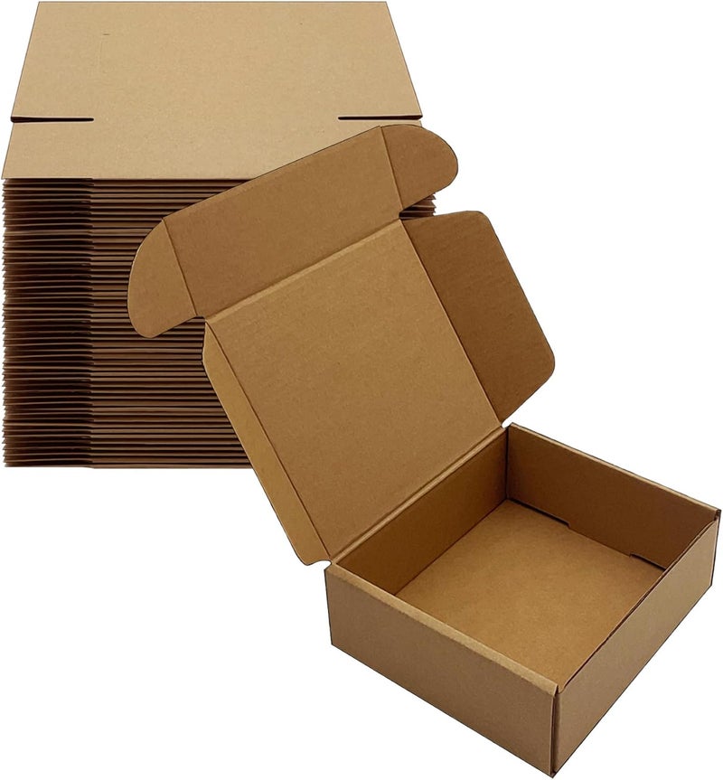 KIAECHWU Shipping Boxes 6x5x2 inch 50 Pack,Brown Corrugated Boxes Mailer Packaging for Mailing Small Business，E-Commerce Gift Boxes for Wrapping Present Moving Storage Heavy Duty Recycled Cardboard Boxes - Image 1