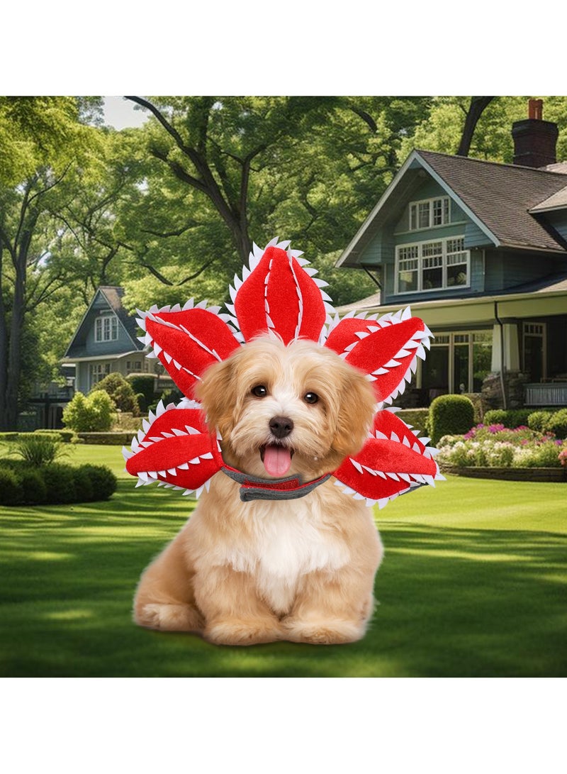 general Pet Venus Flytrap Headgear with Velcro Adjustment - Funny Cosplay Costume for Cats Dogs Halloween Photo Props Party Dress Up - Image 2