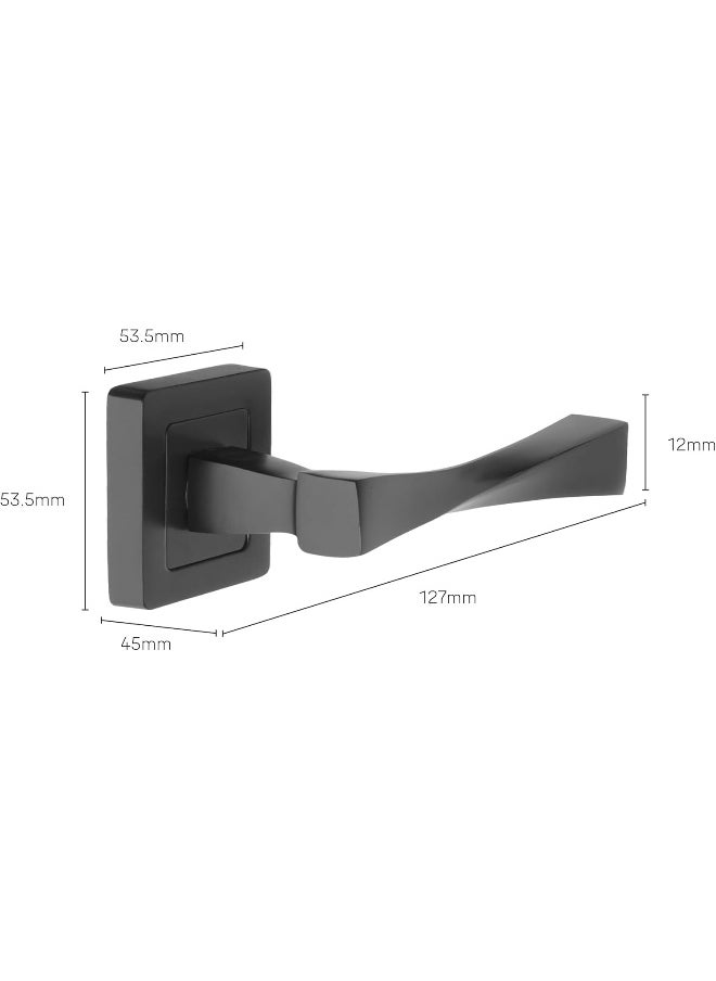 Yale Yale Verona Matt Black Door Handle for Indoor Wooden Door  - Image 4