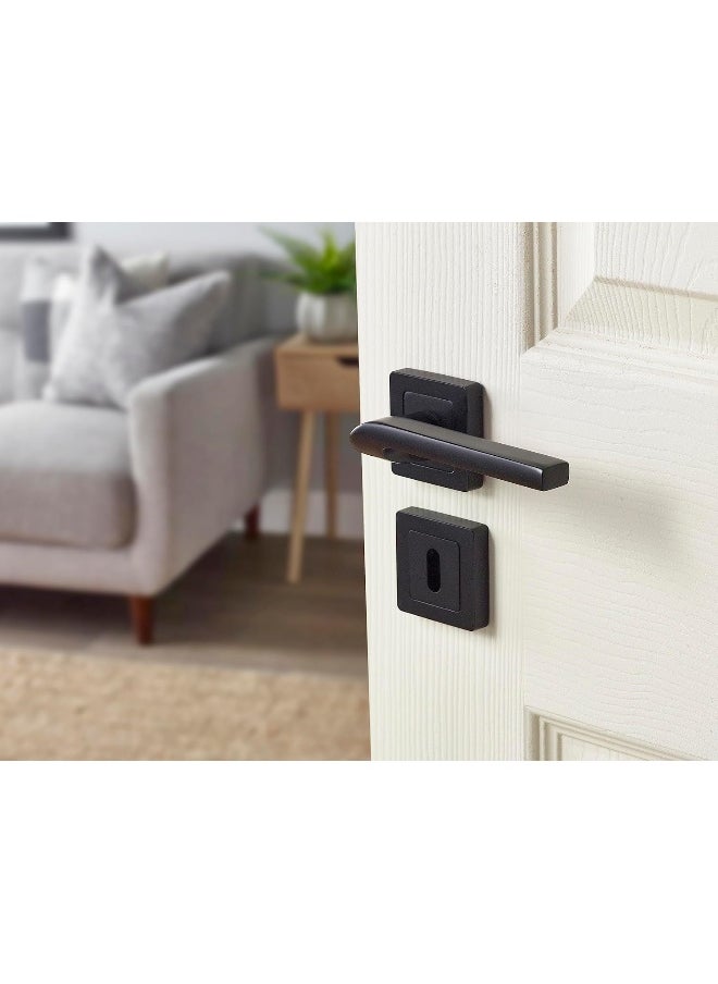 Yale Yale Verona Matt Black Door Handle for Indoor Wooden Door  - Image 2
