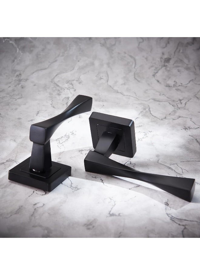 Yale Yale Verona Matt Black Door Handle for Indoor Wooden Door  - Image 5