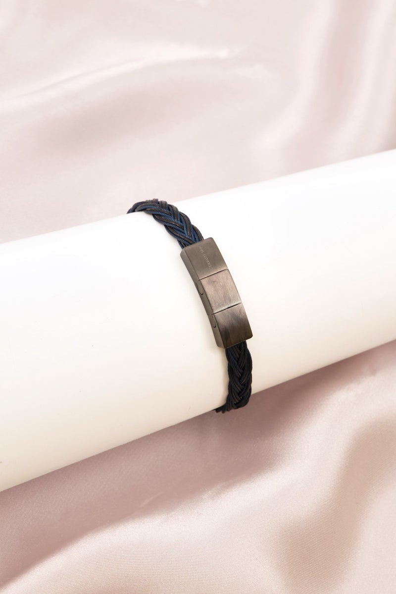 CERRUTI 1881 Men CIAGB0000403 Jadila Cable And Stainless Steel Bracelet, Navy/Black - Image 3