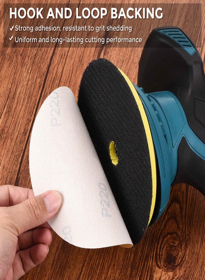 Kozelo 100 Pcs Sanding Discs 6 Inch 40/60/80/100/120/150/180/240/320/400 Grit Hook and Loop Orbital Sandpaper Suitable for Drywall Sander Wood Metal Furniture, Yellow - Image 3