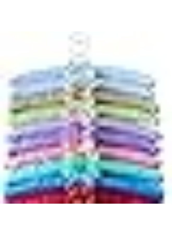 Set of 6 Satin Padded Hangers in Random Colors, Silk Wrapped Clothes Hangers with Silver Sponge Hook for Display Closet, Dresses, Coats, Blouses, Storage Organizer 38cm - Image 3