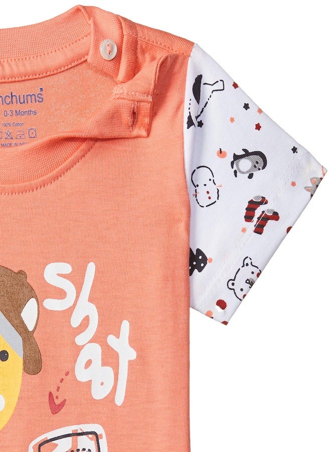 Bumchums Baby Boy's Plain Regular fit T-Shirt (Pack of 2) (RBMTSJ123TSX000XL and Print May Vary 9-12 Months) - Image 3