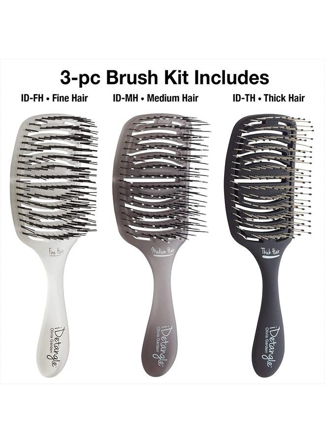 Olivia Garden iDetangle Hair Brush (3-Piece Kit) - Image 2