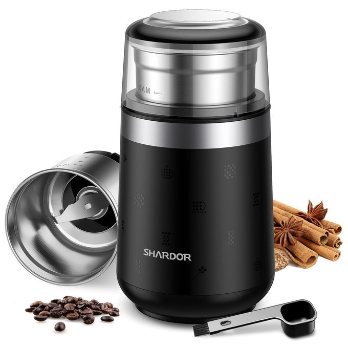 SUPER SILENT COFFEE GRINDER HERB SPICE ELECTRIC COFFEE BEAN ESPRESSO GRINDER WITH 1 REMOVABLE STAINLESS STEEL BOWL