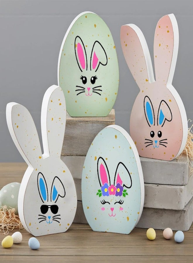 iMagitek 40 Pieces Bunny Face Stickers for Crafts Easter Vinyl Bunny Face Decals for Glass Water Bottles Cup Window Wall Easter Decorations - Image 4