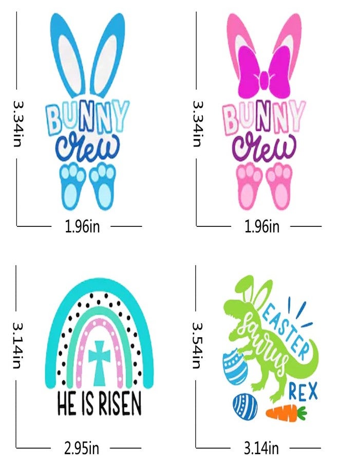 iMagitek 40 Pieces Bunny Face Stickers for Crafts Easter Vinyl Bunny Face Decals for Glass Water Bottles Cup Window Wall Easter Decorations - Image 2