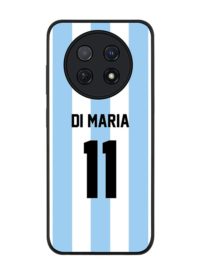 Stylizedd Rugged Black edge case for Huawei Nova Y91 4G  Huawei Enjoy 60X, Slim fit Soft Case Flexible Rubber Edges Anti Drop TPU Gel Thin Cover -  Football Team - Argentina, Player Name - Di Maria - Image 1