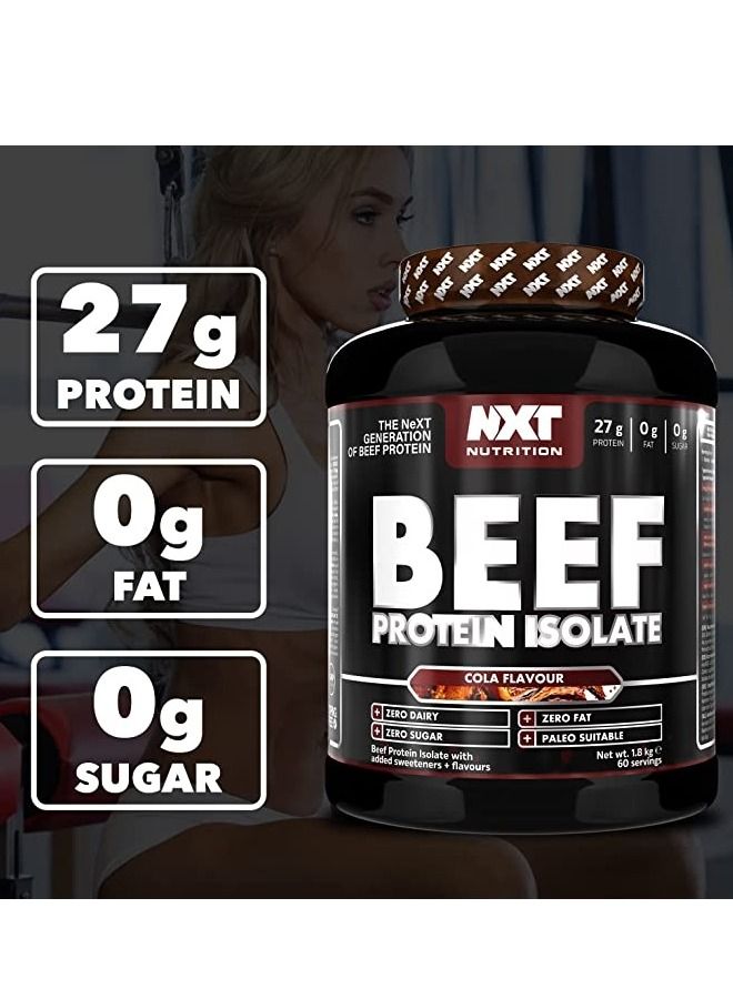 NXT Nutrition Beef Protein Isolate Zero Dairy Cola 60 Servings 1800g - Image 2