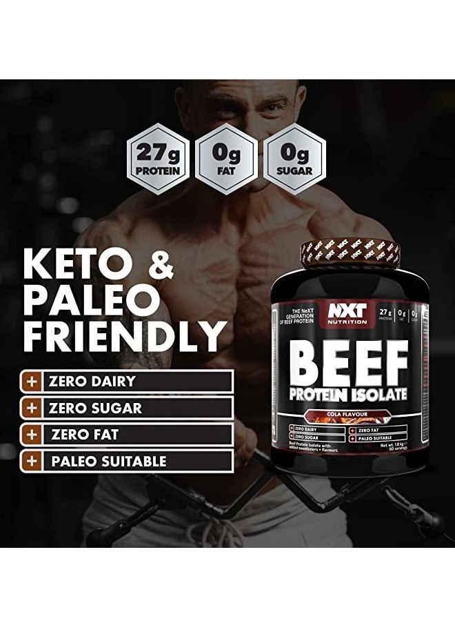 NXT Nutrition Beef Protein Isolate Zero Dairy Cola 60 Servings 1800g - Image 3