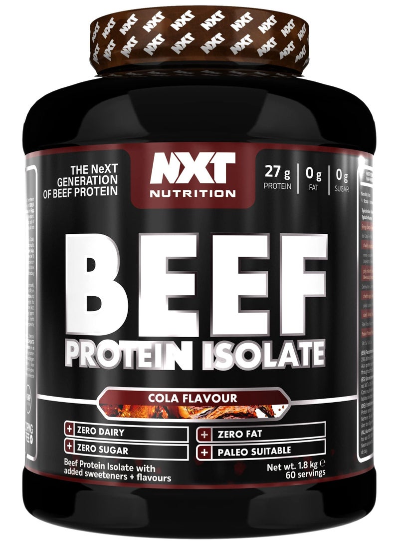 NXT Nutrition Beef Protein Isolate Zero Dairy Cola 60 Servings 1800g - Image 1