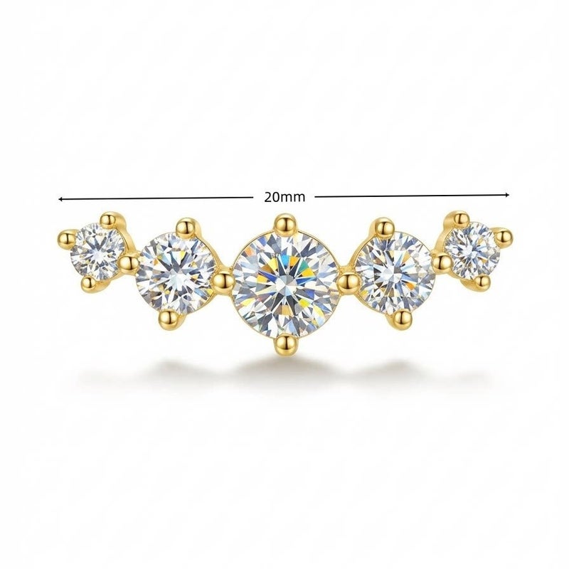 Hot-selling Sugar Cubic Zirconia Butterfly Eight-Pointed Star Stud Earrings Light Luxury Titanium Steel Threaded Ear Post - Image 5