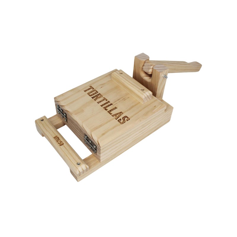 IMUSA 7.5â€ Pine Wood Tortilla Press â€“ Authentic Mexican Tortilla Maker & Roti Maker for Homemade Tortillas, Quesadillas, Arepas & More - Image 1