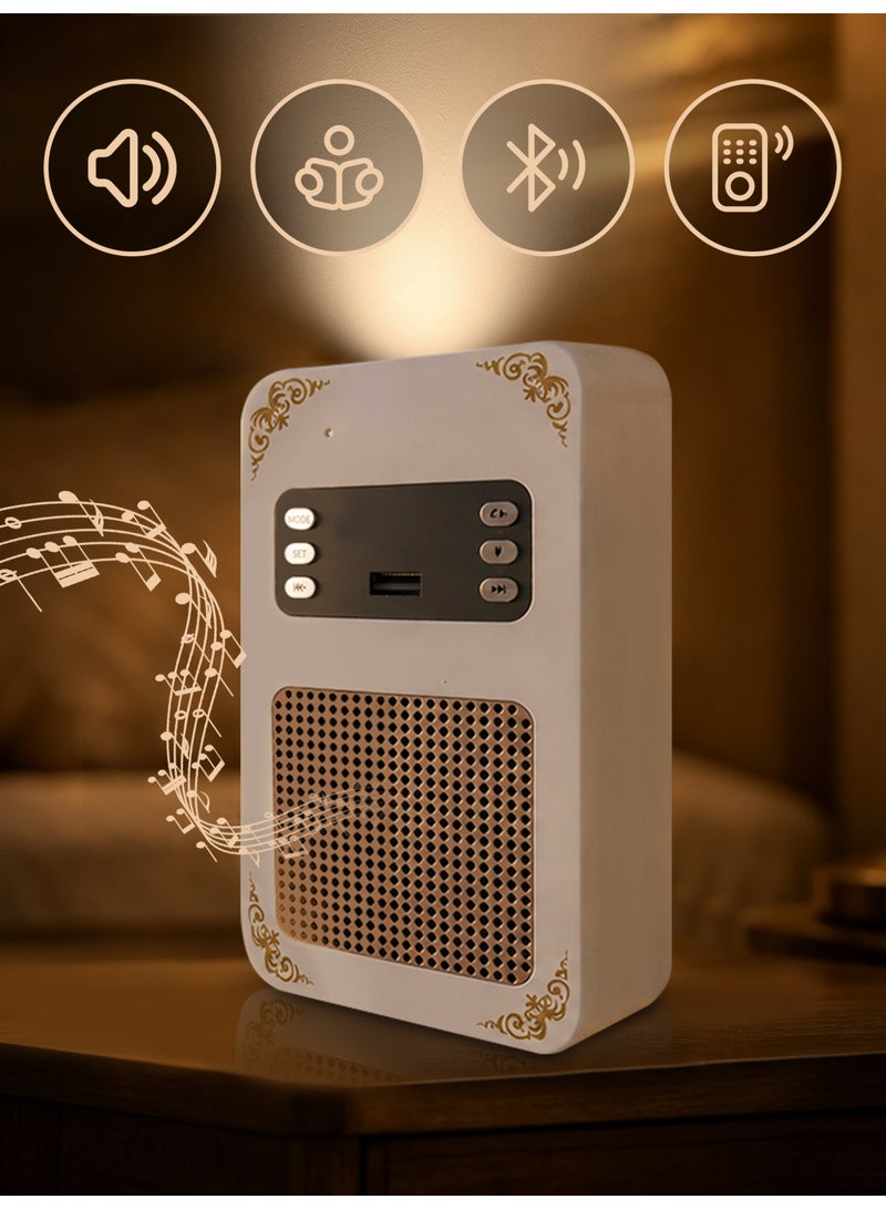BESTIS SQ-669 Smart Wall Plug Quran Speaker | 8GB Built-in Memory, 16 Reciters & 16 Languages, Word-by-Word Learning, Bluetooth & App Control, Remote Control, LED Night Light, HD 10W Audio Player - Image 1