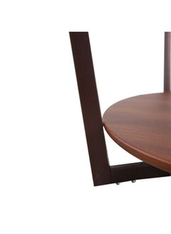 DANUBE HOME Esildur Round End Table - White / Walnut  - Image 4