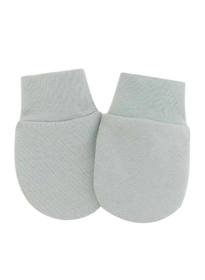 Bambimici Babybow Turban Hat And Mittens Olive Green