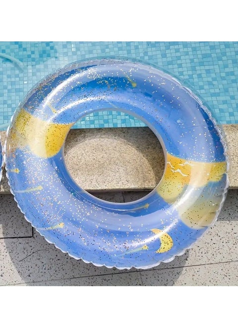 1pc PVC Inflatable Swimming Ring - Perfect For Pool Parties & Outdoor Fun(90#)