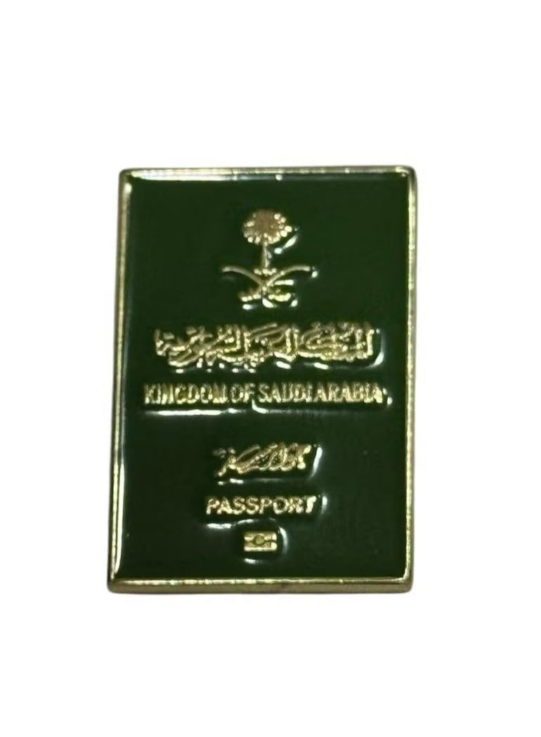 Saudi passport metal mobile sticker
