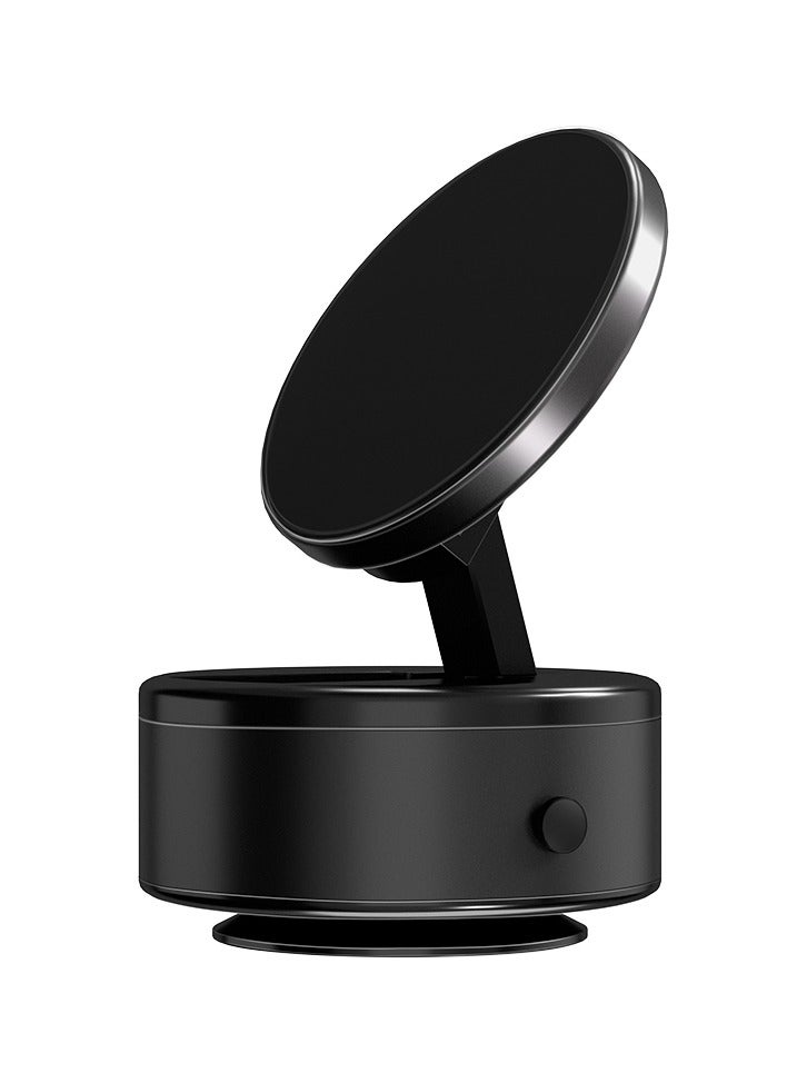 Magnetic Vacuum Phone Holder – 360° Rotating Suction Mount for Car, Mirror & Smooth Surfaces – Model D21 (Black)​  - Image 1